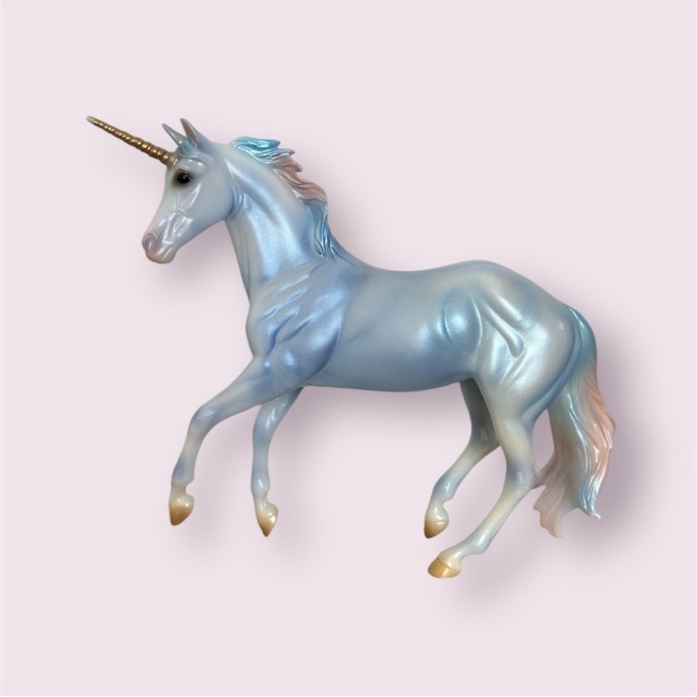 Breyer Blue and Gold Unicorn Action Figure